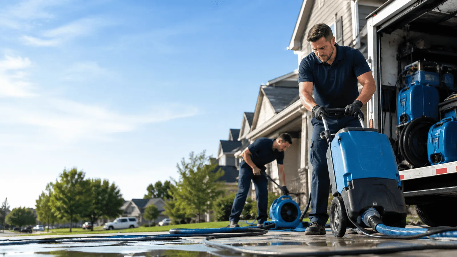 Dehumidification being performed in New Providence, IA